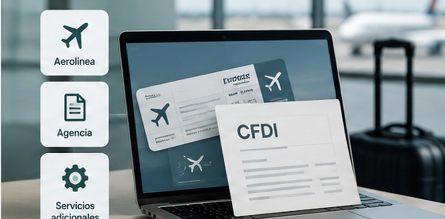 Facturas de vuelos comprados en agencias cómo documentar cada cargo en México
