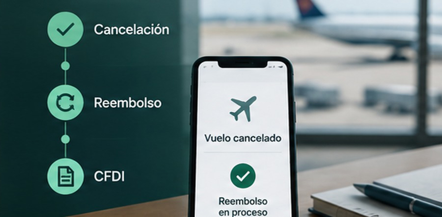 Cancelación de vuelos y CFDI cómo dar seguimiento al reembolso y a los documentos